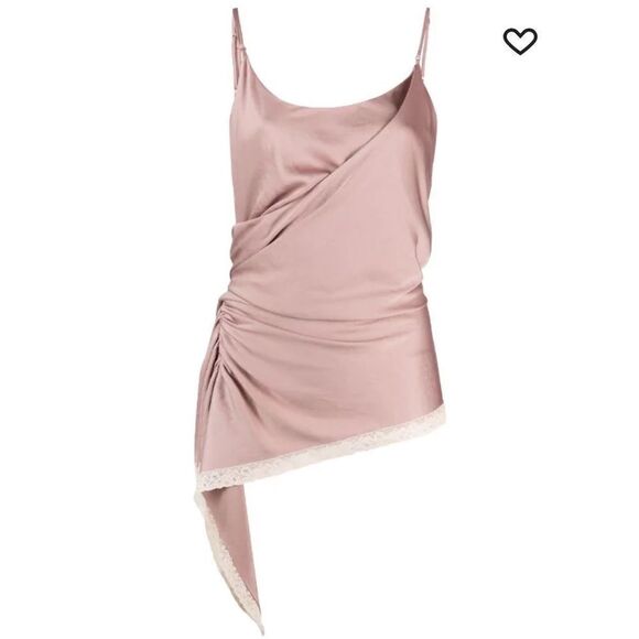 Alexander Wang Silk Top Asymmetrical Hem Top Size 8 - Picture 9 of 16